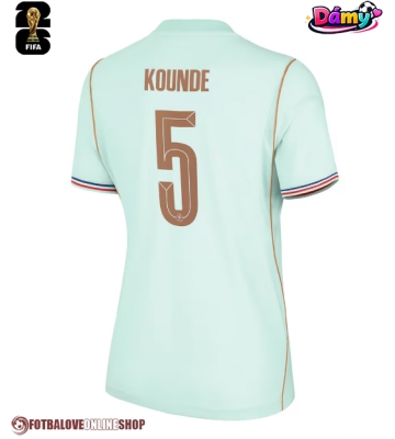 Francie Jules Kounde #5 Venkovní Dres pro Dámy MS 2026 Krátkým Rukávem